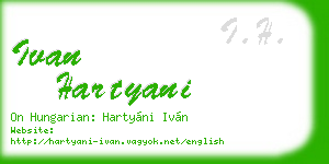 ivan hartyani business card